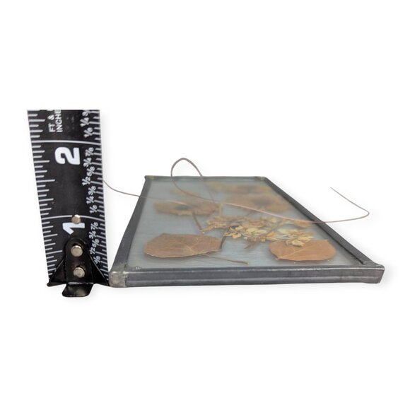 Pressed Floral Leaded Glass Frame Decor 8" x 4" x 1.4" - Picture 14 of 14